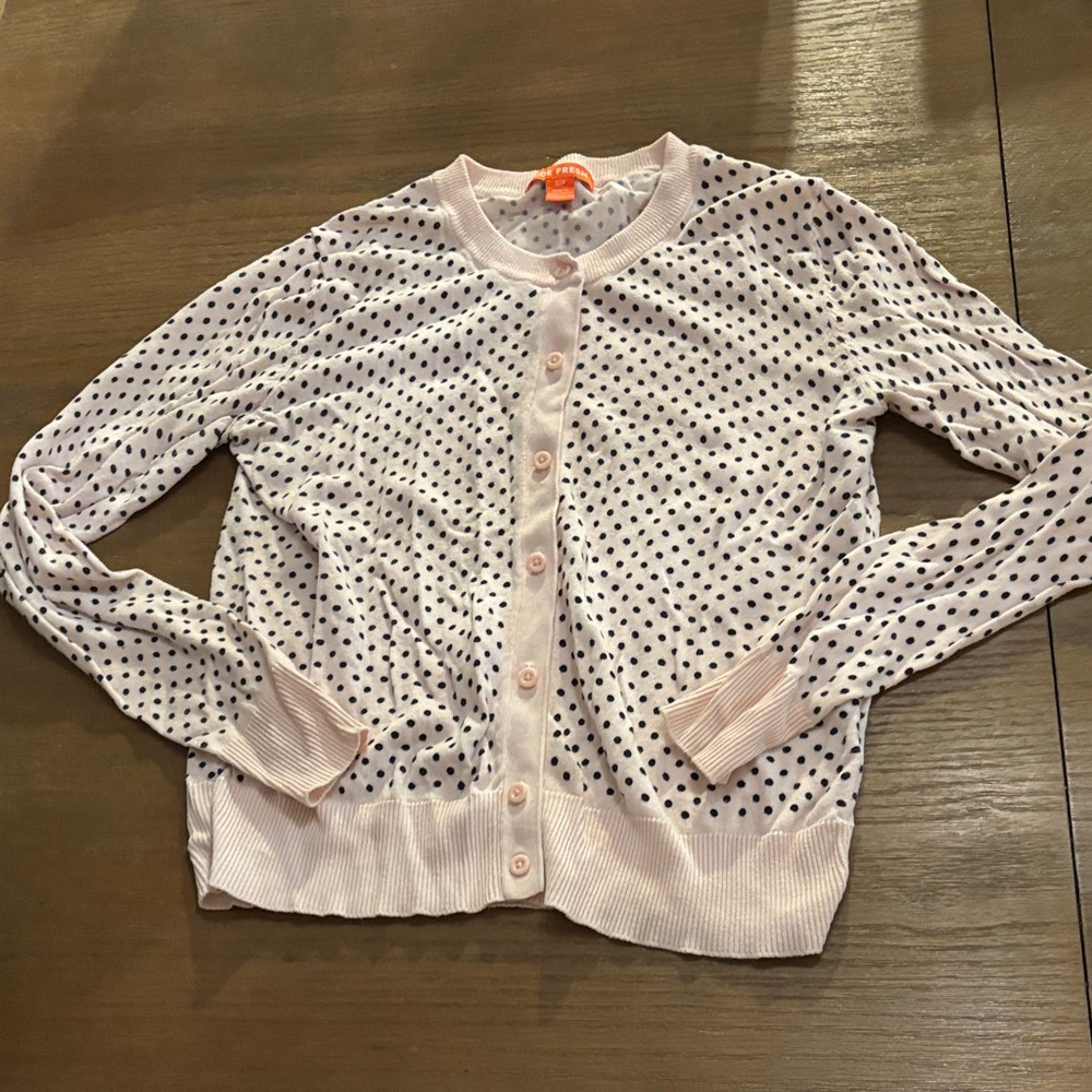 Joe Fresh Polka Dot Cardigan - White and Black - Picture 2 of 3